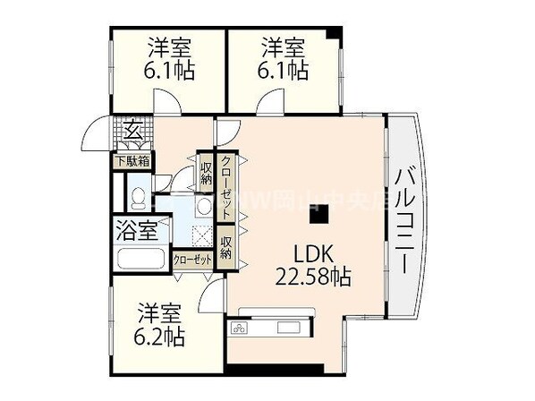 ロジェ岡山の物件間取画像